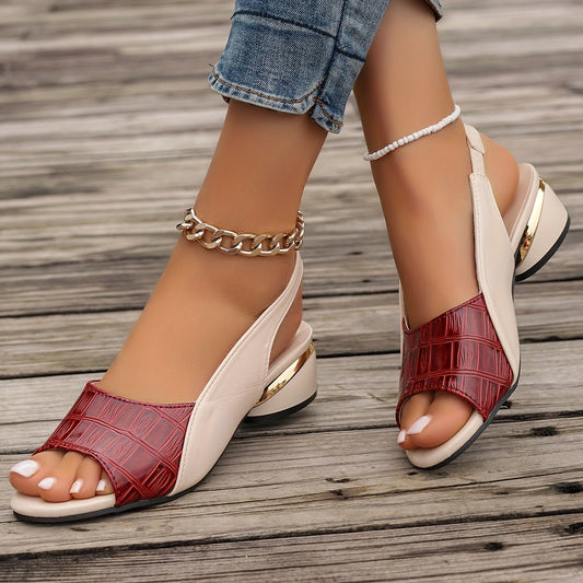 Leire - Sandalia Bicolor Slingback Premium