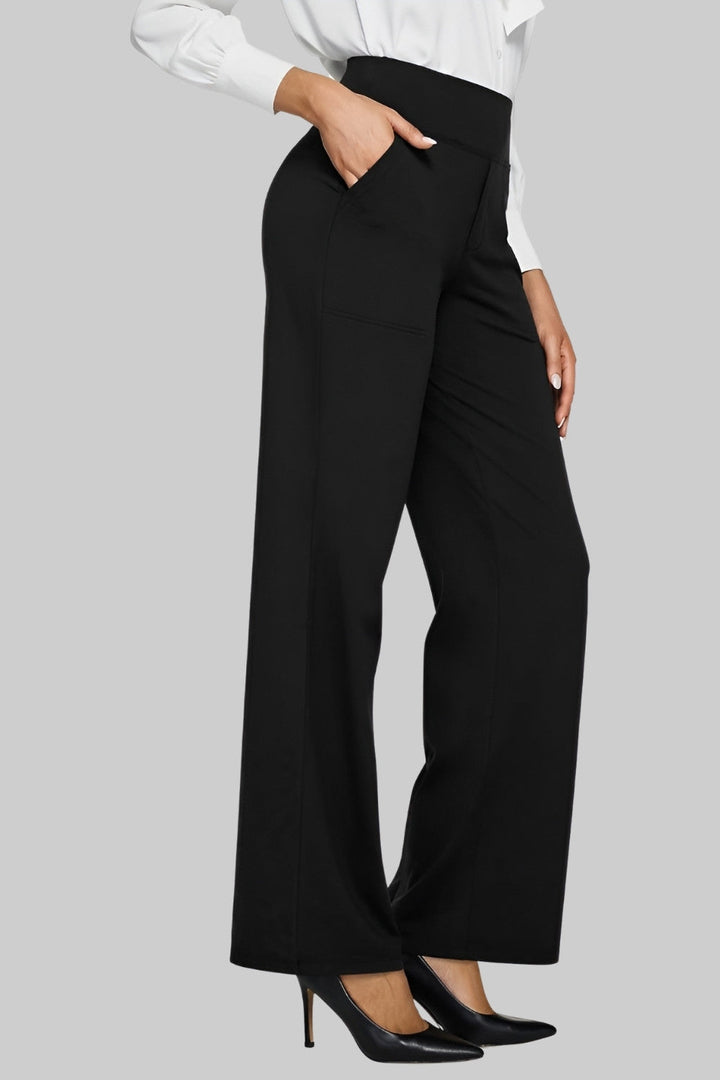 Beatriz - Pantalón fluido de vestir con cintura elástica y silueta estilizada