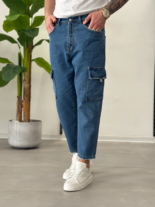Sergio - Pantalones cargo azules Vegas