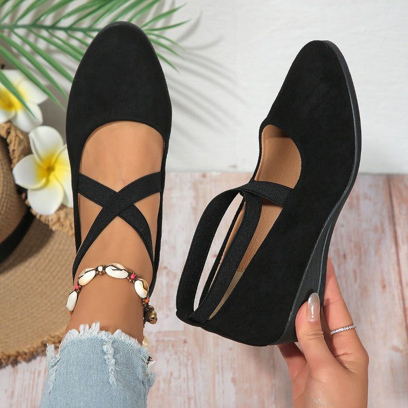 Lola - Bailarina Camel con Cuña Confort
