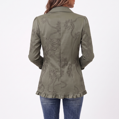 Patricia - Chaqueta bordada ligera con volantes