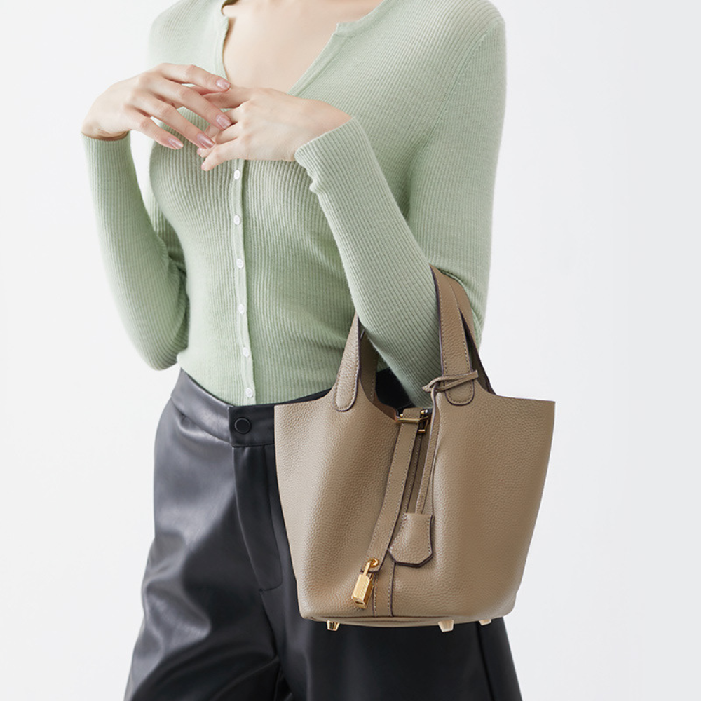 Isabel - Bolso de mano de cuero