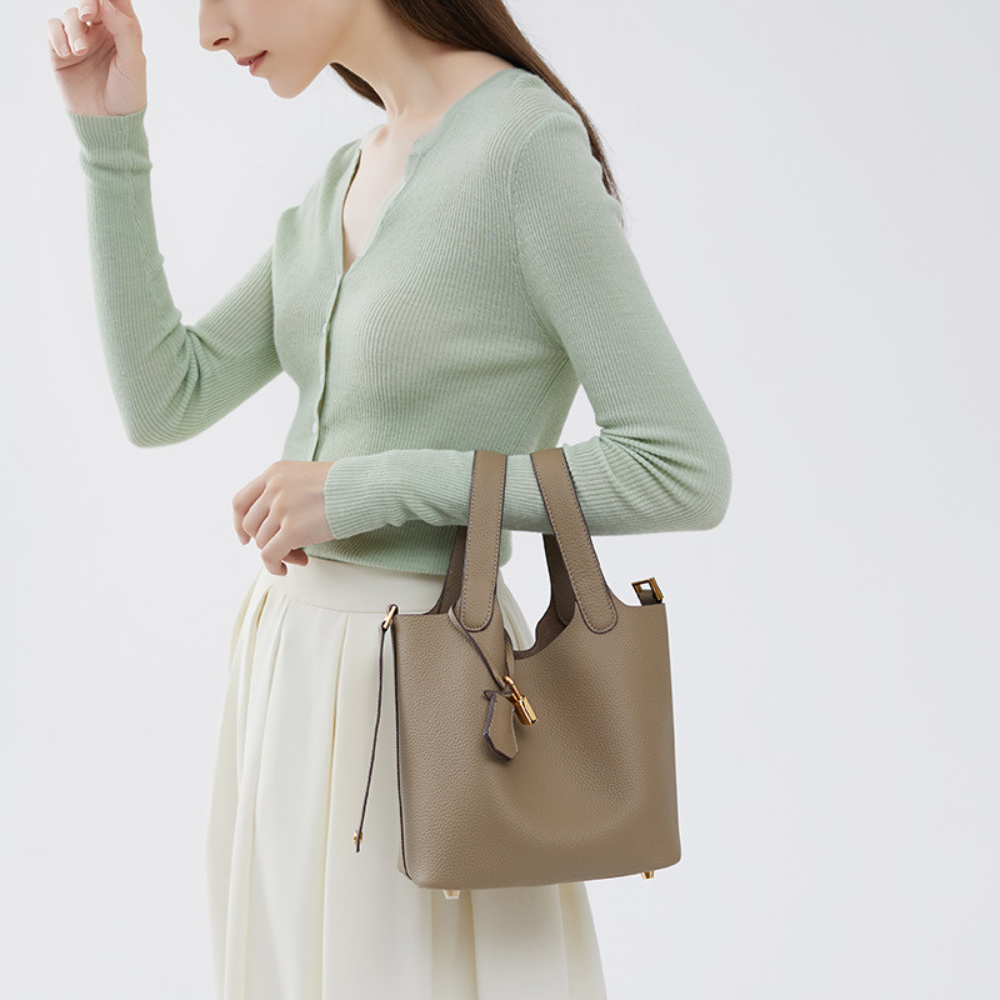 Isabel - Bolso de mano de cuero
