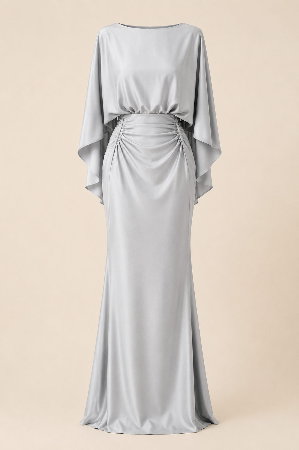 Cristina - Vestido Celeste de Silueta Elegante