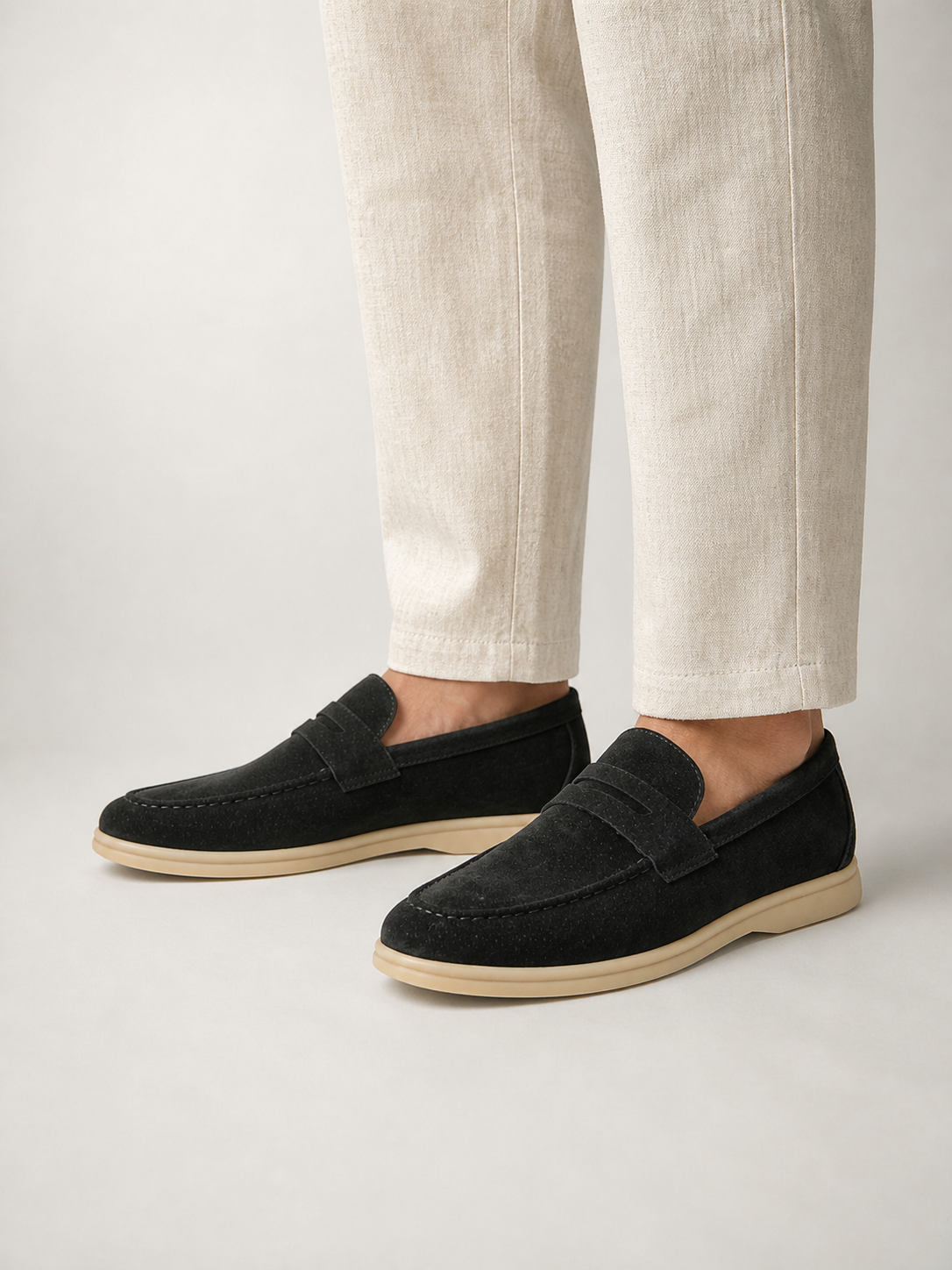 Eric - Mocasín Suede Casual con Suela de Goma