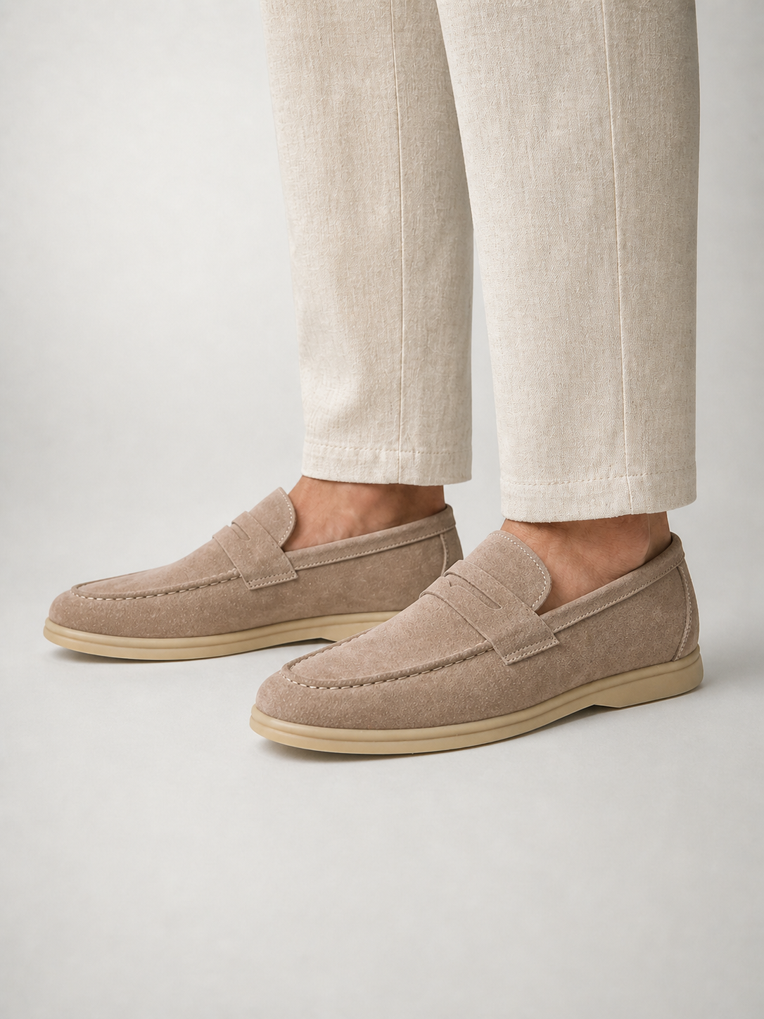 Eric - Mocasín Suede Casual con Suela de Goma