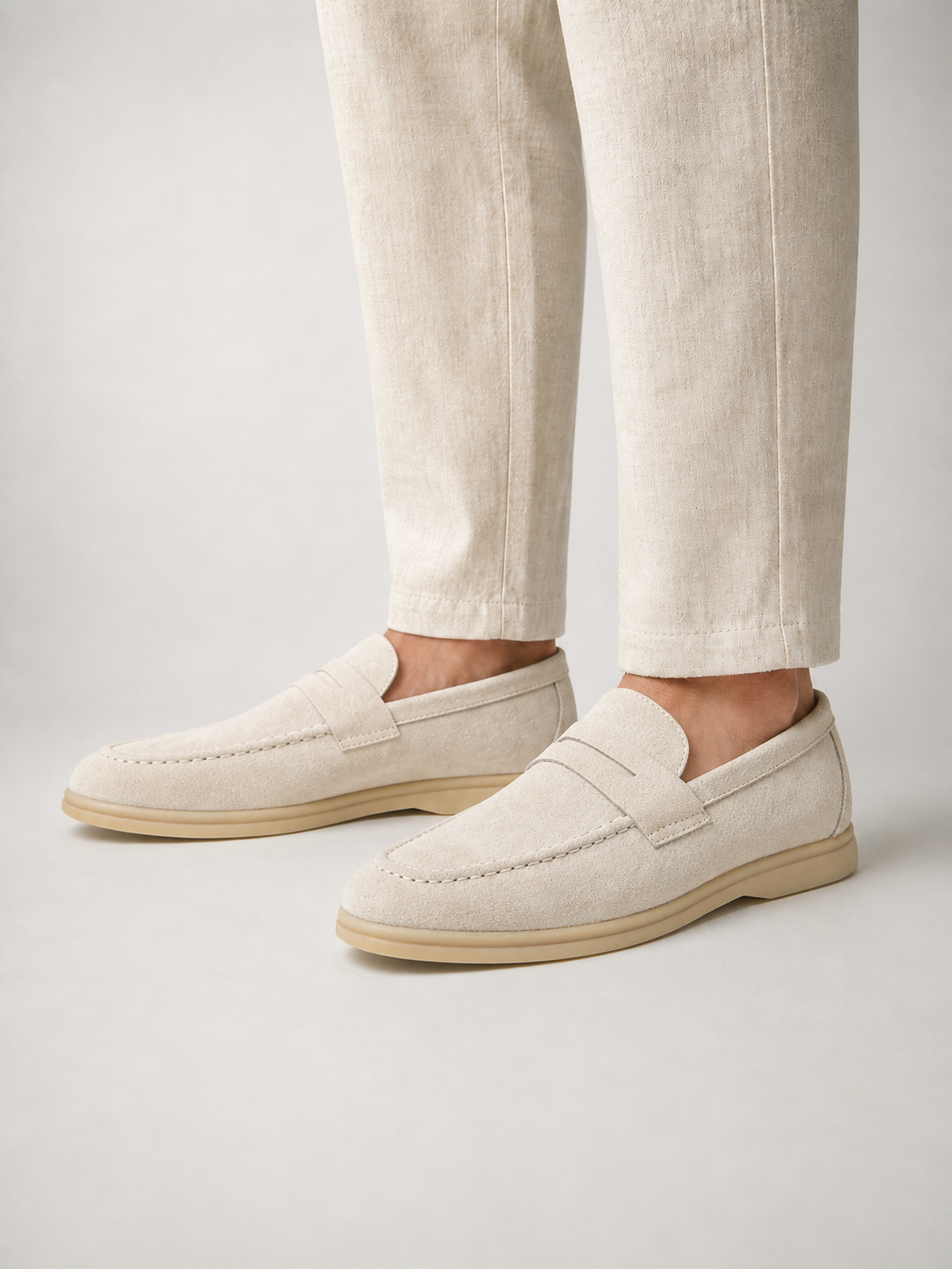 Eric - Mocasín Suede Casual con Suela de Goma