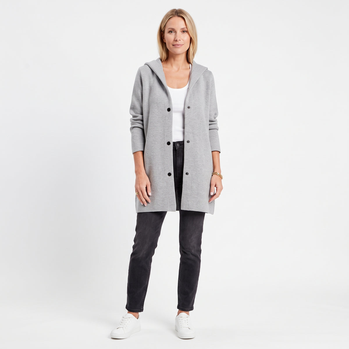 Isabella - Chaqueta larga elegante con capucha