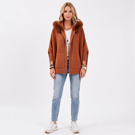 Serena - Chaqueta de punto con capucha