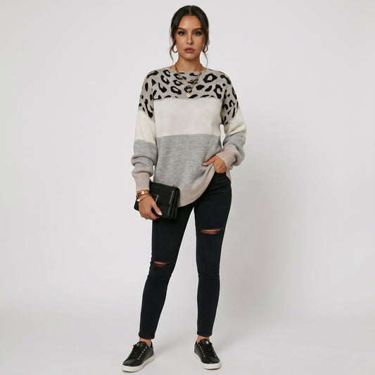 Teresa - Jersey elegante de leopardo