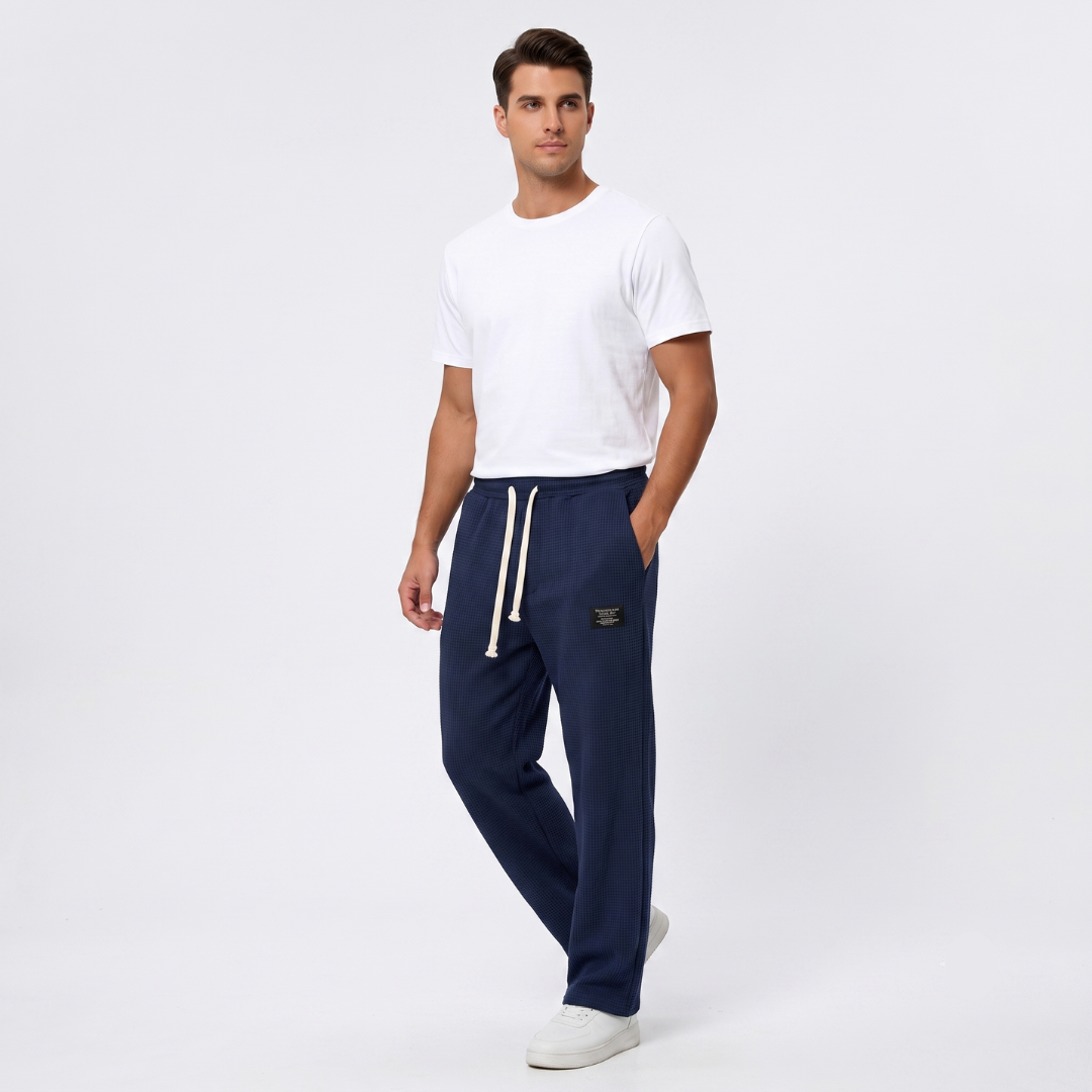 Gael - Pantalón Textura Waffle Relaxed