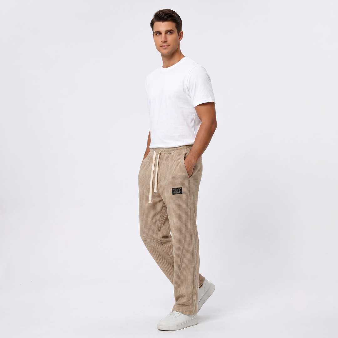 Gael - Pantalón Textura Waffle Relaxed
