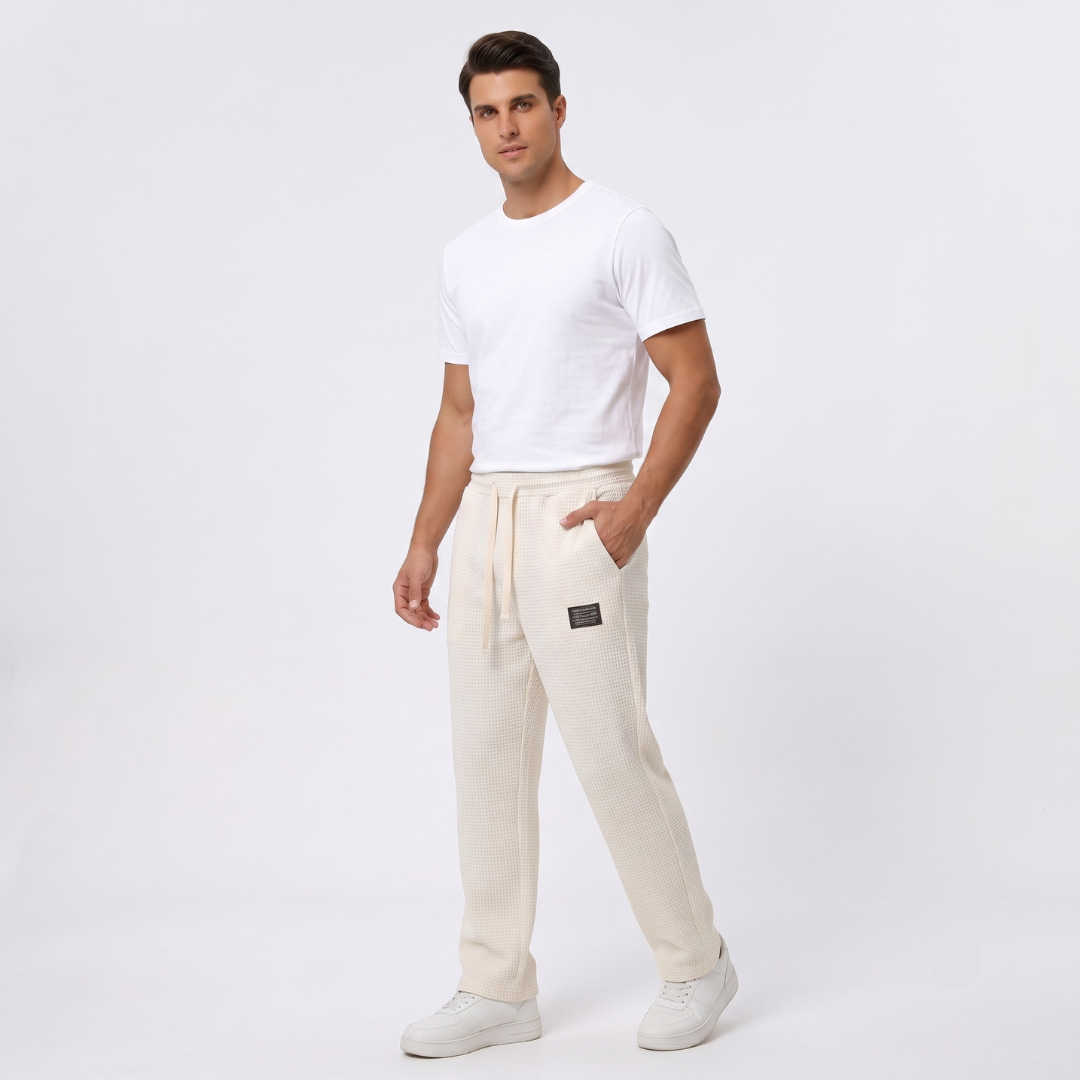 Gael - Pantalón Textura Waffle Relaxed