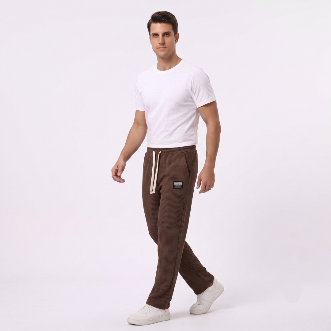 Gael - Pantalón Textura Waffle Relaxed