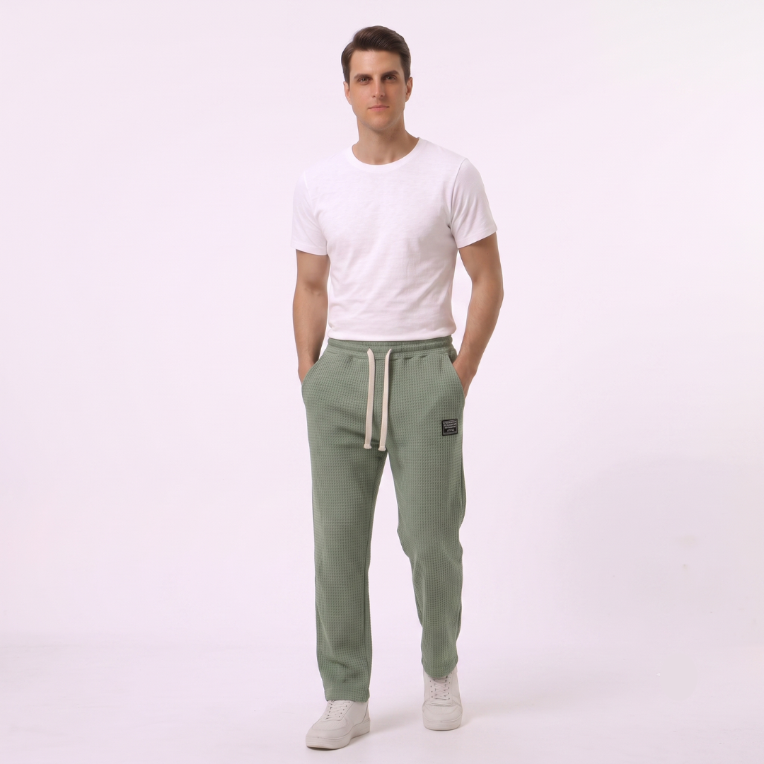Gael - Pantalón Textura Waffle Relaxed