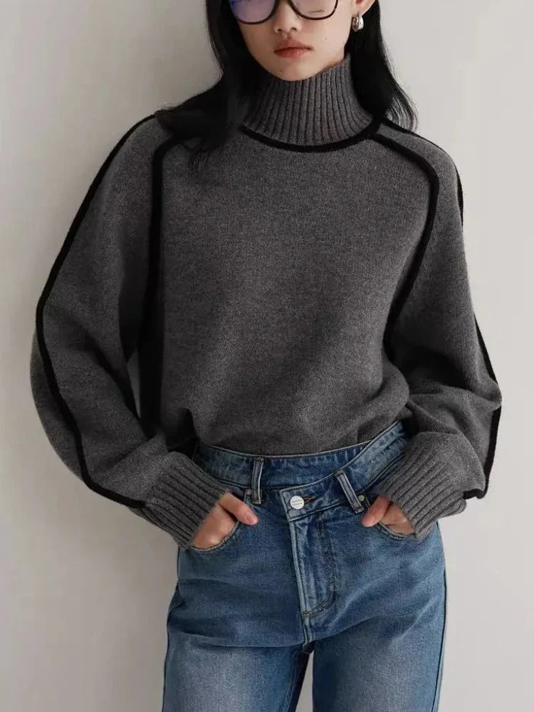 Fabiola - Jersey de cuello alto de punto
