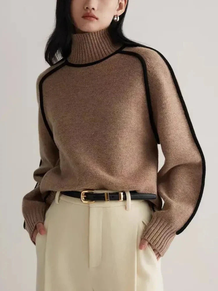 Fabiola - Jersey de cuello alto de punto