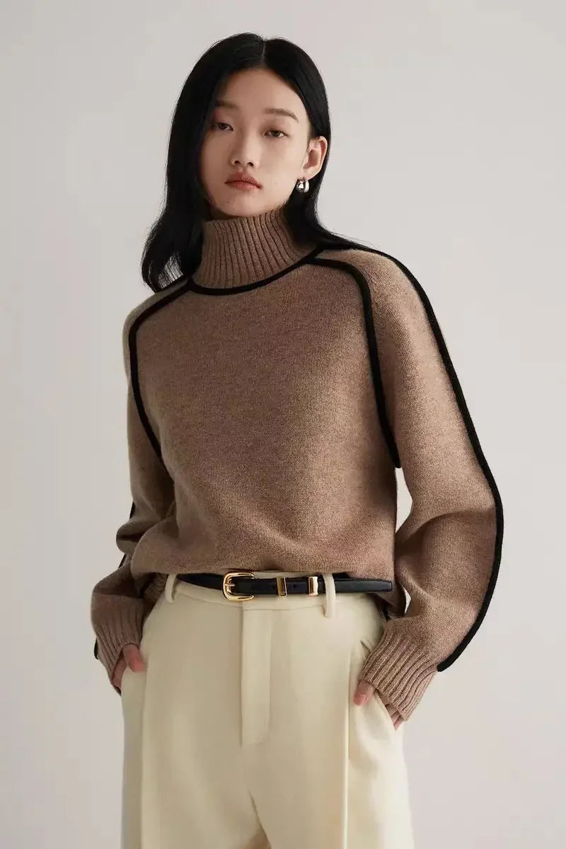 Fabiola - Jersey de cuello alto de punto