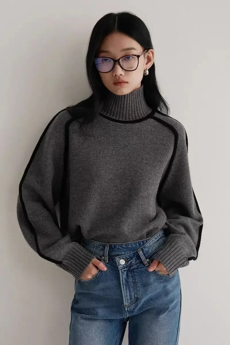 Fabiola - Jersey de cuello alto de punto
