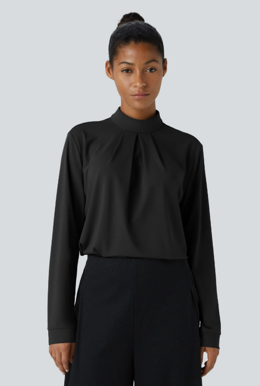 Bianca - Blusa elegante con detalle de cierre trasero