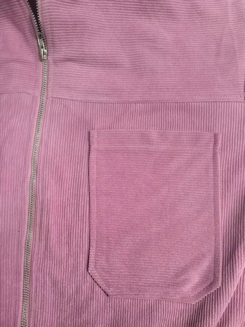 Julieta - Chaqueta informal de pana con capucha