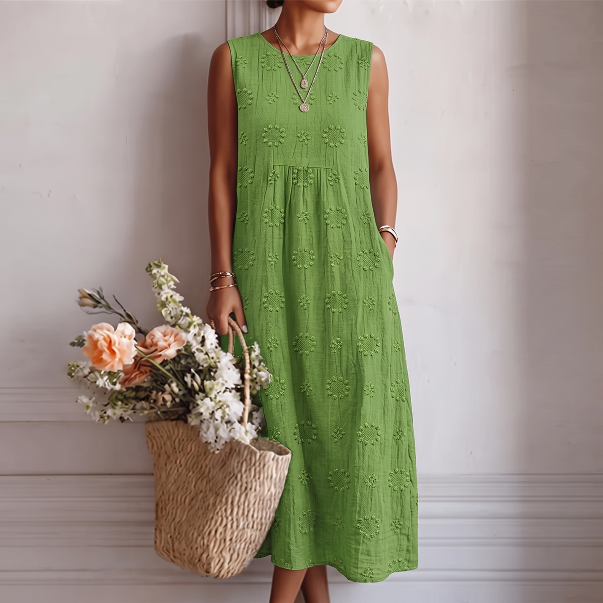 Olivia - Vestido midi ligero para el día