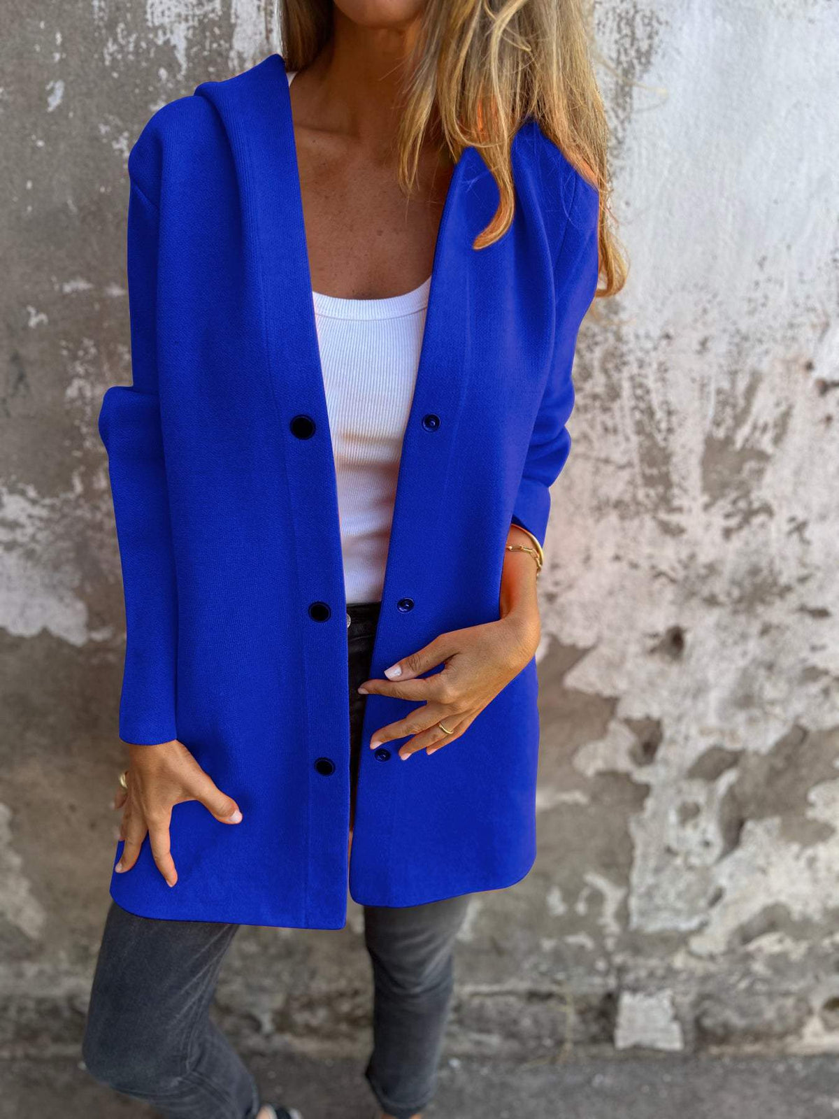 Isabella - Chaqueta larga elegante con capucha