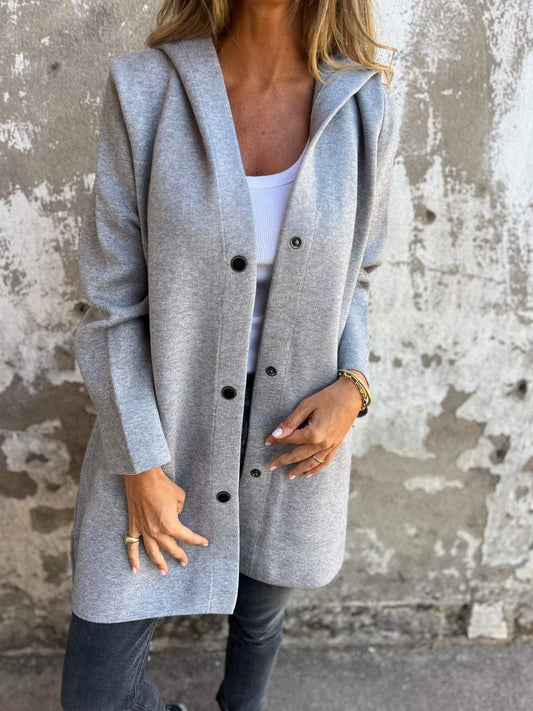 Isabella - Chaqueta larga elegante con capucha