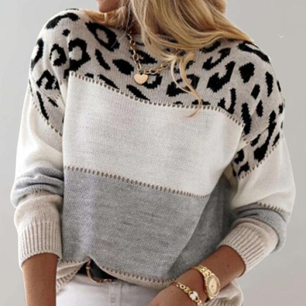 Teresa - Jersey elegante de leopardo
