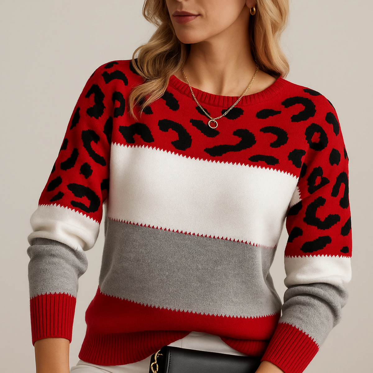 Teresa - Jersey elegante de leopardo