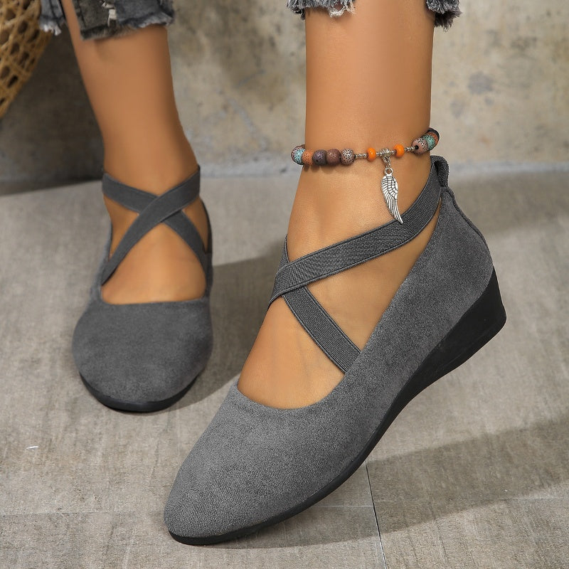 Lola - Bailarina Camel con Cuña Confort
