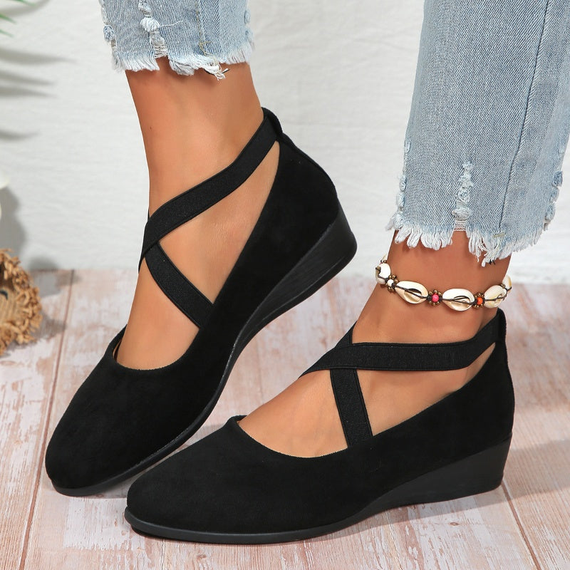 Lola - Bailarina Camel con Cuña Confort