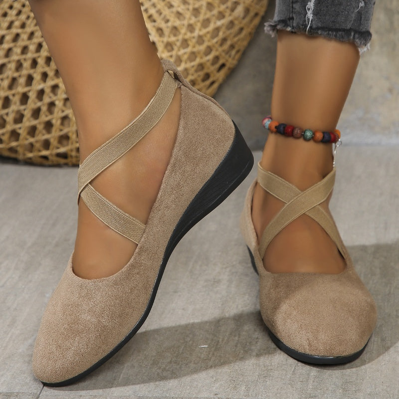 Lola - Bailarina Camel con Cuña Confort