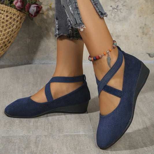 Lola - Bailarina Camel con Cuña Confort