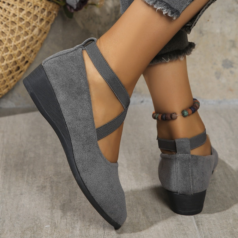 Lola - Bailarina Camel con Cuña Confort